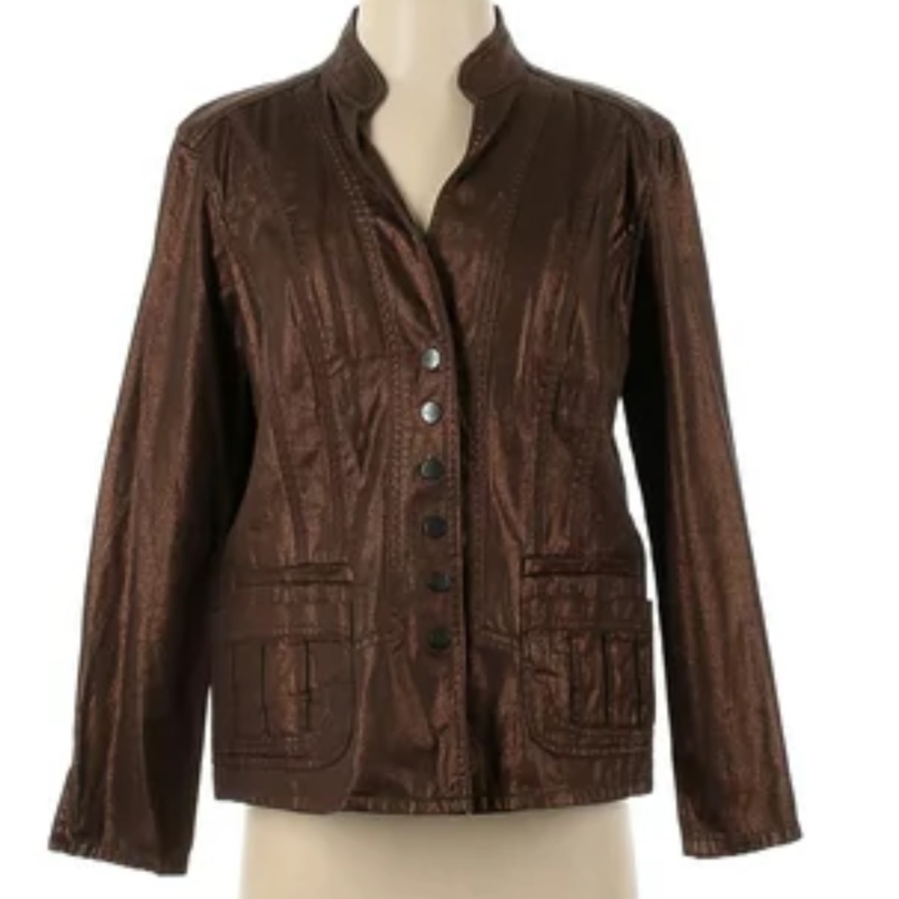 COLDWATER CREEK COPPER BLAZER 18W